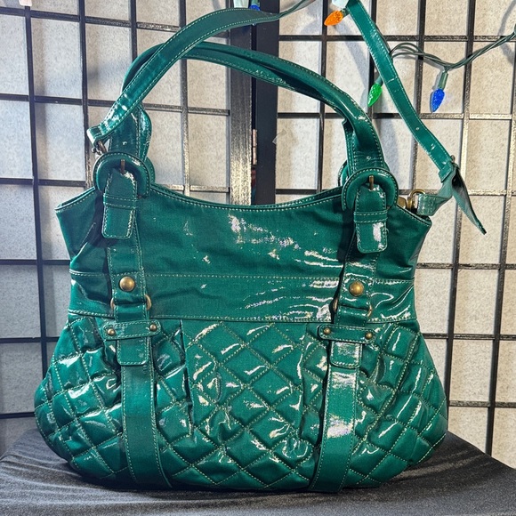 MAXX  New York Jewel Green Quilted Women's Hobo Style Bag - Picture 5 of 13